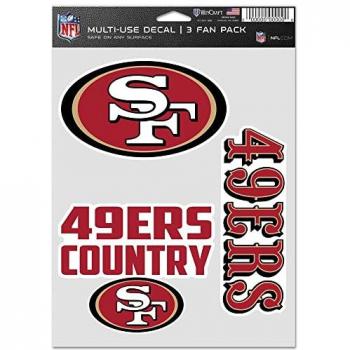 NFL San Francisco 49ers Wandsticker 3er Set
