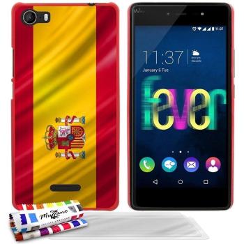 Estuche Rígido Red Wiko Fever con Motivo España y Extras de Alta Calidad