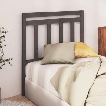 Testiera Letto Grigia “Pino” – 81x4x100 cm, legno massiccio