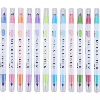 12pcs Pastel Marker Highlighters