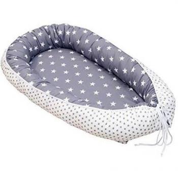ULLENBOOM Babynest & Kuschelnest Grau 55 x 95 cm