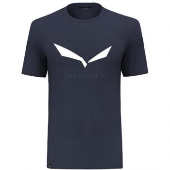 Salewa Technisches T-Shirt Solidlogo Dry 27018 Dunkelblau Regular Fit