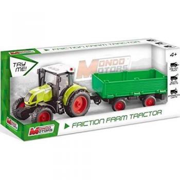 Tracteur rétro avec remorque et embrayage Pull Back 40 cm, 51180, Multicolore