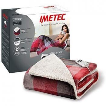 Cuscino Termico Imetec con Design Tartan, Intellisense, Misure 160 x 120 cm