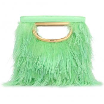 Pinko Square Mini Pochette in Green
