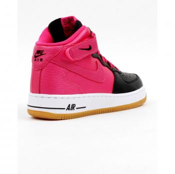 Nike Girls' Air Force 1 Mid (Black/Vivid Pink-White)