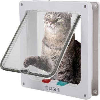 Porte à rabat de sécurité pour animaux, 2 couleurs, S/M/L