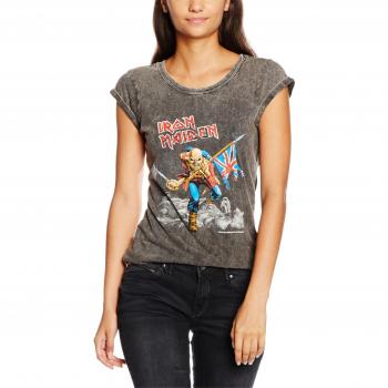 Trooper Acid Wash Tee (Grey, XL) – Iron Maiden Edition