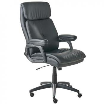 Sedia Executive Comfort Nero Ecopelle con Sistema di Inclinazione e Altezze Variabili