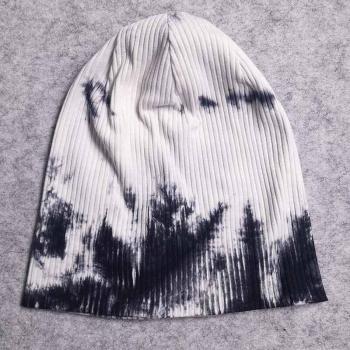 Black Ribbed Slouchy Beanie for Women