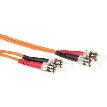 ACT 0.5m LSZH Multimode 50/125 OM2 Netzwerkkabel mit ST-Steckern