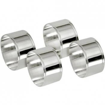 Olympia P904 Shiny Silver Napkin Ring Set (Pack of 4)