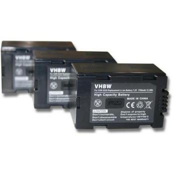 Batteries Li-ion 3x vhbw pour Hitachi DZ-BP16 et DZ-BP28 (1700mAh, 7,2V)