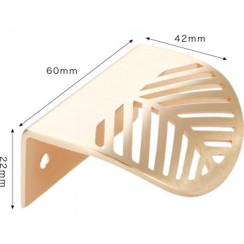 Gold Leaf Design Cabinet Pulls with Screws (40mm/96mm)