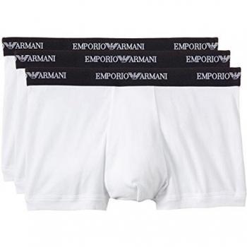 Emporio Armani cc717 Boxers 3 Units White / Black male S
