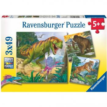 Herrscher der Urzeit. Puzzle 3 x 49 Teile