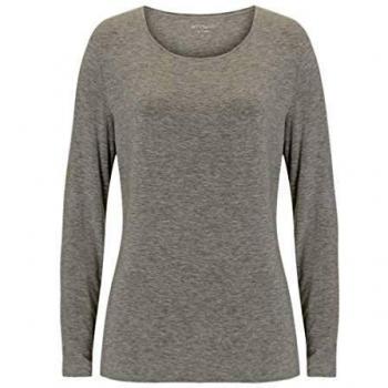 Betty & Co Basic Hellgrau‑Melange T-Shirt XL Weiblich