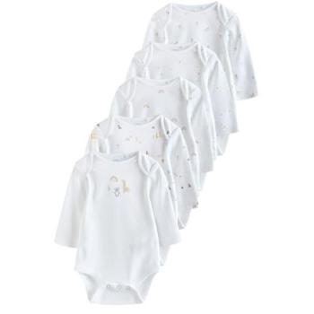 Classic White Baby Bodysuit Pack (5)
