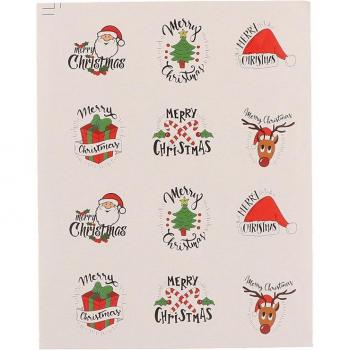 Emballage Scellé Noël 60pcs – Santa et le Cerf