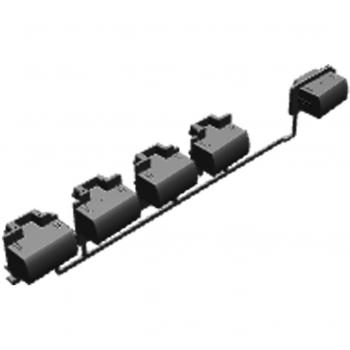 Boutons AEG set blanc carré