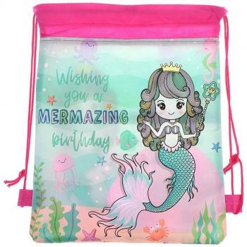 Children's Mermaid Drawstring Bag