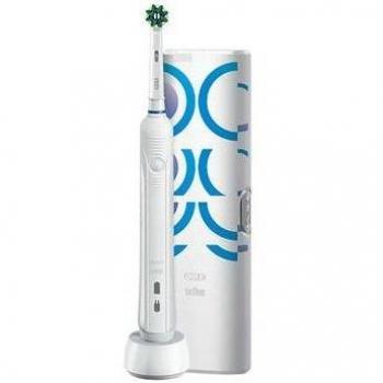 Oral-B Pro 1 750 Cepillo de Dientes Eléctrico Blanco + Estuche de Viaje