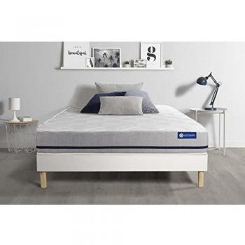 Pack Matelas & Sommier ACTILATEX Soft 90x190 Mi-Ferme, 3 zones de confort