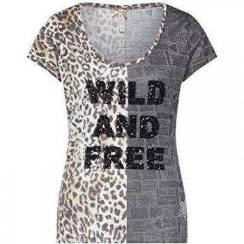 KEY LARGO Damen T-Shirt WD Free Round Schwarz (Größe 36)