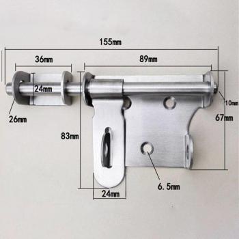 High-Strength Stainless Steel Slide Bolt for Gates