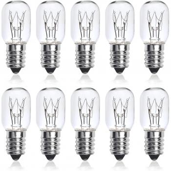 Bombillas pequeñas E14 de 25W, 10 en un paquete, regulables, para uso en electrodomésticos