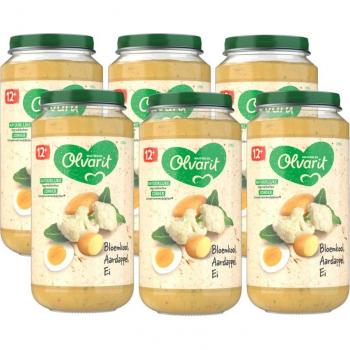 Olvarit Aardappel-Bloemkool-Ei hapjes (baby's vanaf 12 maanden, 6x250 gram)
