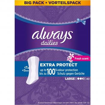Always Extra Protect Hygiene‑Slipeinlage Large Fresh 40 Stück