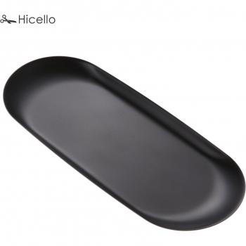 Assiette de rangement ovale en acier inoxydable, 1 pièce, pour cosmétiques et aromathérapie