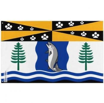 Campbell River Flag 90x150 cm – Poliestere, Doppio Lato, Orecchielli di Ferro