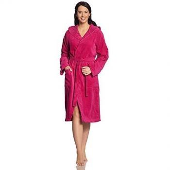 Vossen Damen Bademantel Texas, Größe M (42-48), Rot