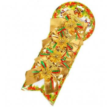 Coronas de Lazo Oro: Navidad Elegante