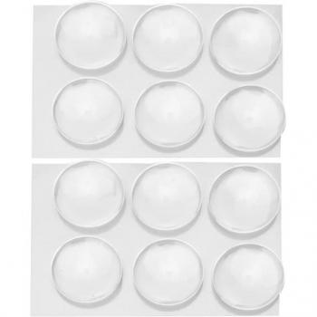 Butée d’angle transparente DUOKON – Ensemble 12, dimension 40 × 8 mm