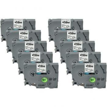 VHBW 9mm Cartucce Brother P-Touch (900, 9400, 9600)