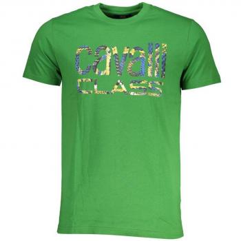 Cavalli Class Print Logo Round Neck T-Shirt