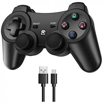 Joystick Gezimetie PS3 2‑Vibrazione con Cavo di Ricarica