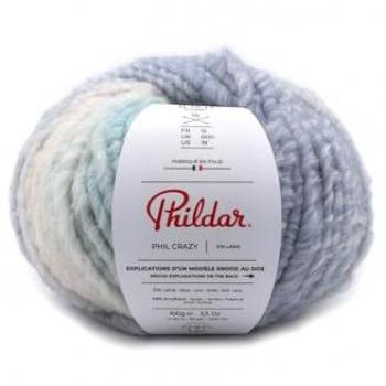 Phildar Laine PHIL CRAZY 100 g – Aiguille n°15 – Vert – Mélange Acrylique/Laine