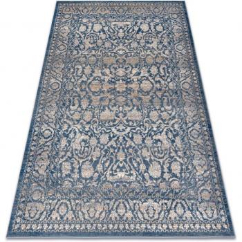 Wool Nain Patterned Rug, Beige & Blue, 80 cm × 150 cm – Vintage Style