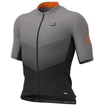 Alé Herren Delta Radtrikot – Graublau mit Fluo Orange Streifen, M