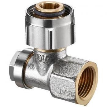 Combi 3 Oventrop raccord coudé à verrouillage, laiton nickelé G 3/4