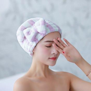 Striped Pattern Hair Towel