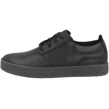 Street Hill Clarks Lace Sneakers – Noir, cuir plat, 44.5