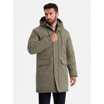 OMBRE Herren Parka Jacke – Oliv V3 L (Long)