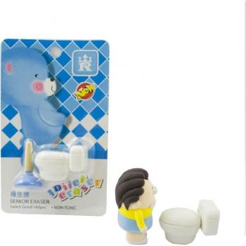 Rosa Gummi Toilettenplunger Radierer für kreative Köpfe