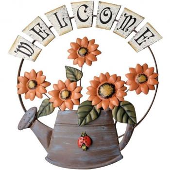 Adorno de Jardín de Metal con Girasol para Colgar