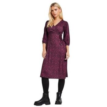 M & Co Petite Robe Violet à Manches 3/4